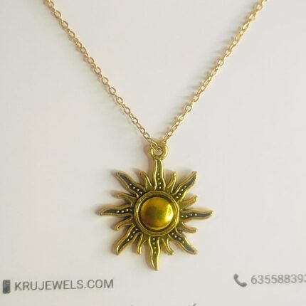 Golden Sun pendant with chain