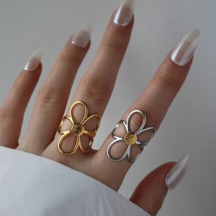 Flower golden ring